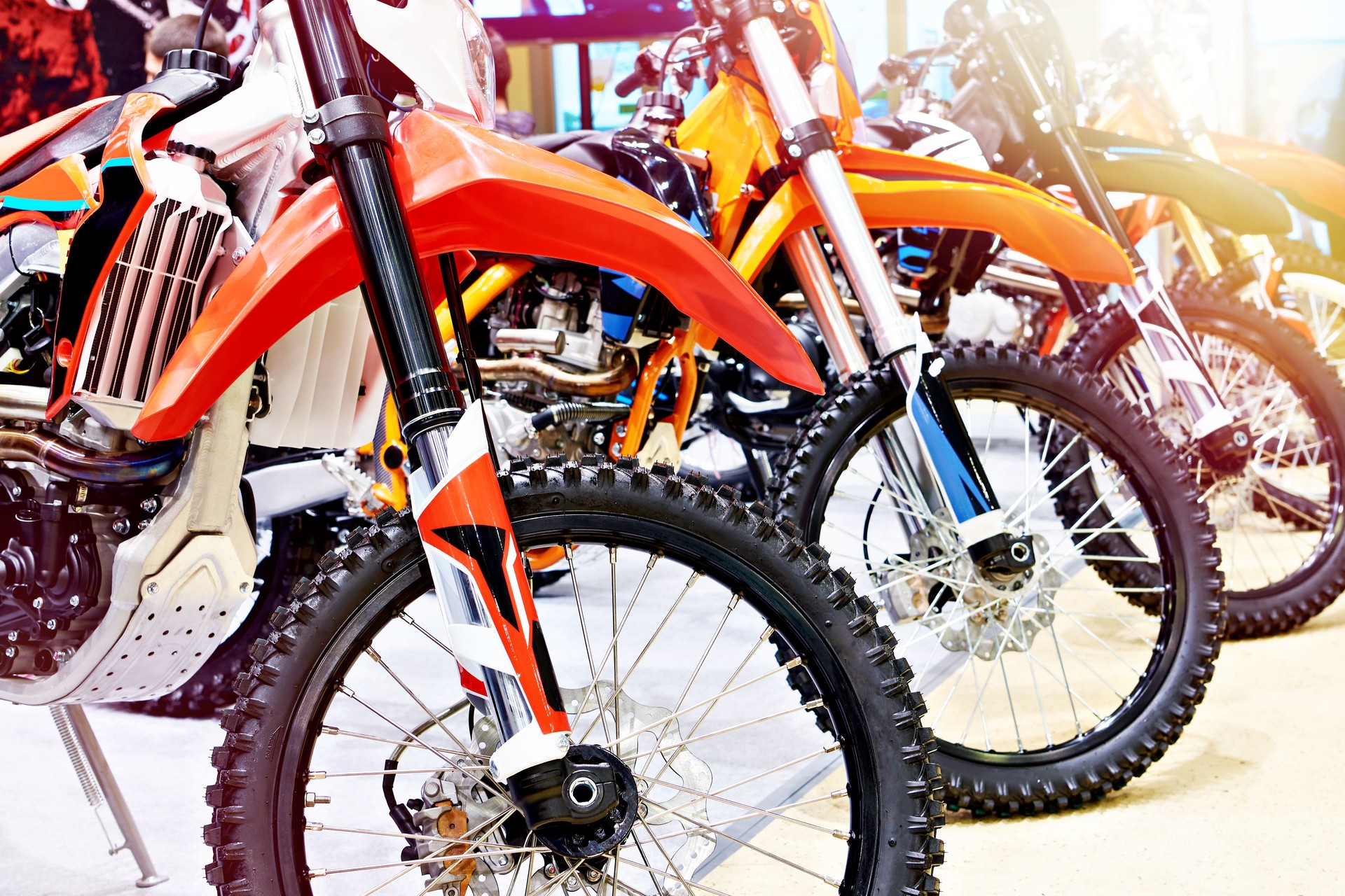 Motocross bikes in store